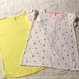 2 girls Cat & Jack shirts